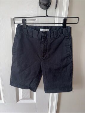 Amazon Essentials Boys Black Flat Front Casual Shorts